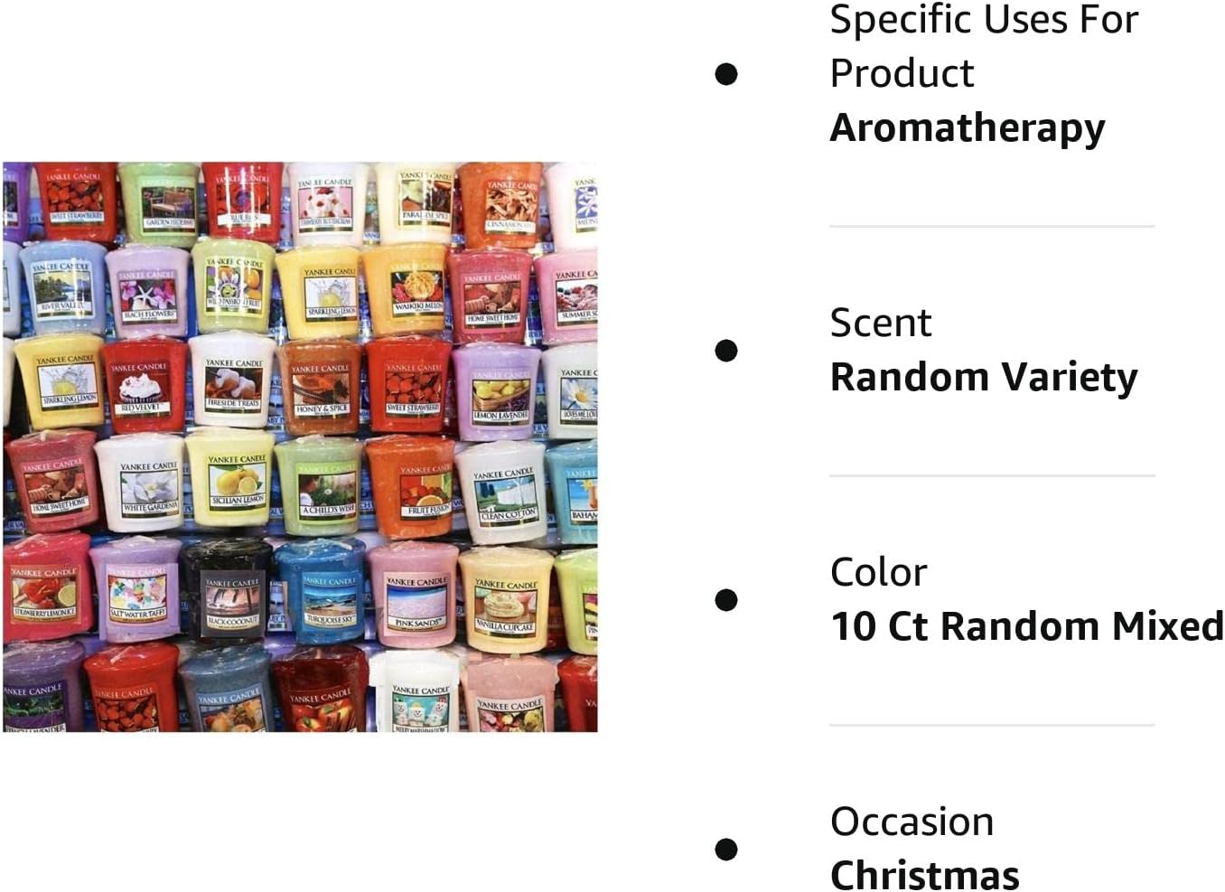 Yankee Candle Votives - Grab Bag of 10 Assorted Votive Candles - Random Mixed Scents