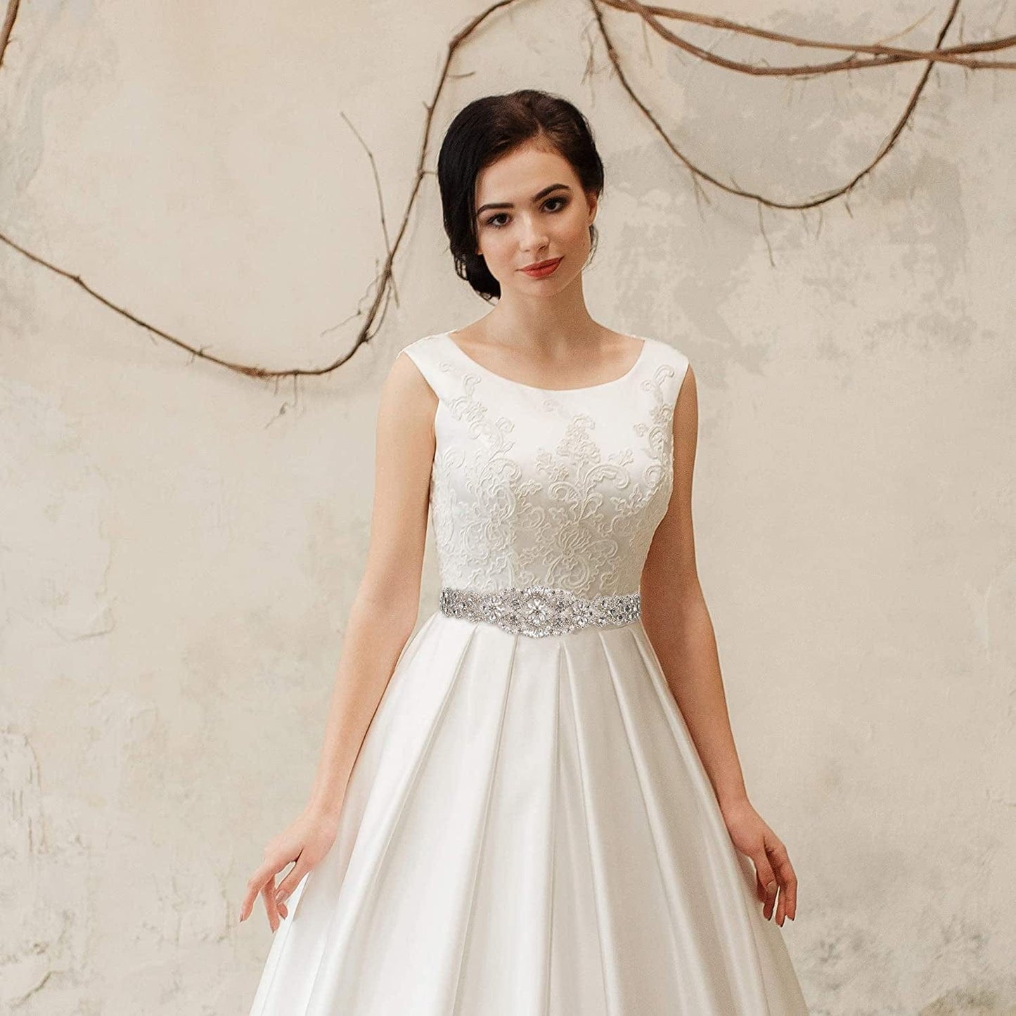 Yanstar Handmade Wedding Belt with Rhinestone Crystal Bridal Belt for Wedding Dress Apparel & Accessories > Clothing Accessories > Belts yanstar