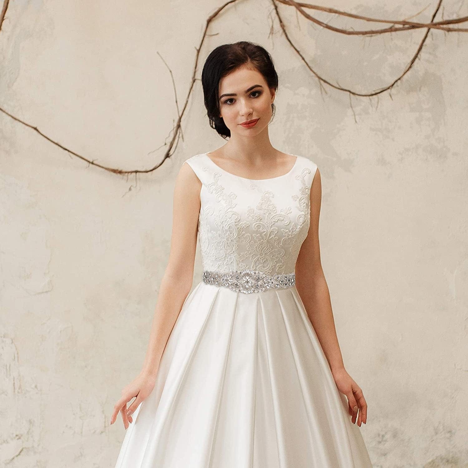 Yanstar Handmade Wedding Belt with Rhinestone Crystal Bridal Belt for Wedding Dress Apparel & Accessories > Clothing Accessories > Belts yanstar