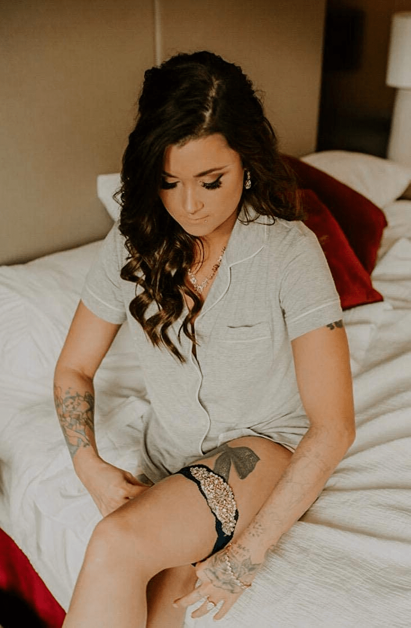 Yanstar Wedding Bridal Garter Stretch Lace Bridal Garter Sets with Rhinestones Clear Crystal Pearl for Wedding Apparel & Accessories > Clothing > Underwear & Socks > Lingerie yanstar