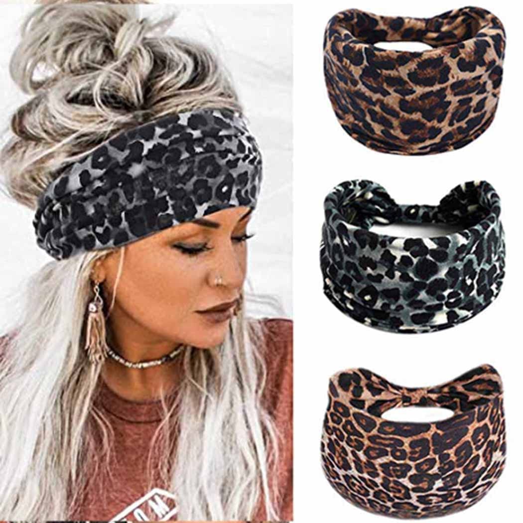 YBSHIN Boho Wide Headbands Stripe Head Wraps Knoted Hair Wears Turban Yoga Sweatbands Elastic Floral Printed Head Scarfs Stretch Cloth Hair Bands for Women and Girls 3Pcs (A) Apparel & Accessories > Clothing Accessories > Bandanas & Headties YBSHIN-101 K