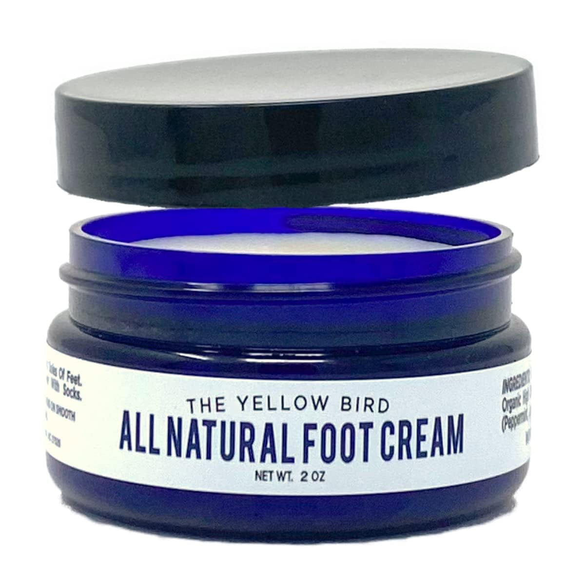 Yellow Bird Natural Foot Cream - Dry Feet Balm , Cracked Heel Moisturizer, Organic Athletes Foot Repair Salve with Tea Tree Oil & Peppermint. Moisturizing Callus Care, Toenail Treatment Creme Health & Beauty > Personal Care > Foot Care The Yellow Bird 2 Ounce (Pack of 1)
