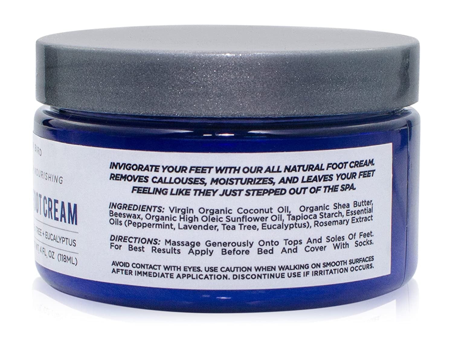 Yellow Bird Natural Foot Cream - Dry Feet Balm , Cracked Heel Moisturizer, Organic Athletes Foot Repair Salve with Tea Tree Oil & Peppermint. Moisturizing Callus Care, Toenail Treatment Creme Health & Beauty > Personal Care > Foot Care The Yellow Bird