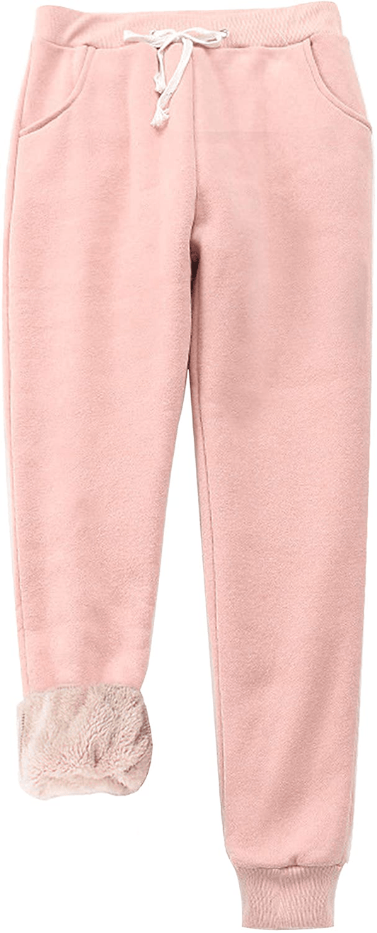 Yeokou Women'S Warm Sherpa Lined Athletic Sweatpants Jogger Fleece Pants Apparel & Accessories > Clothing > Activewear Kylie Max