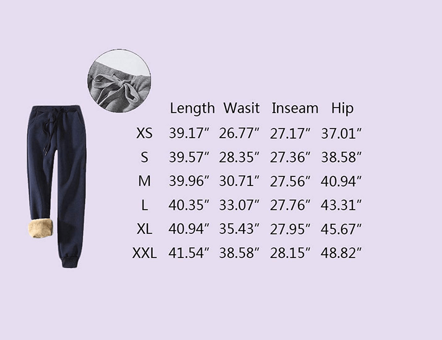 Yeokou Women'S Warm Sherpa Lined Athletic Sweatpants Jogger Fleece Pants Apparel & Accessories > Clothing > Activewear Kylie Max