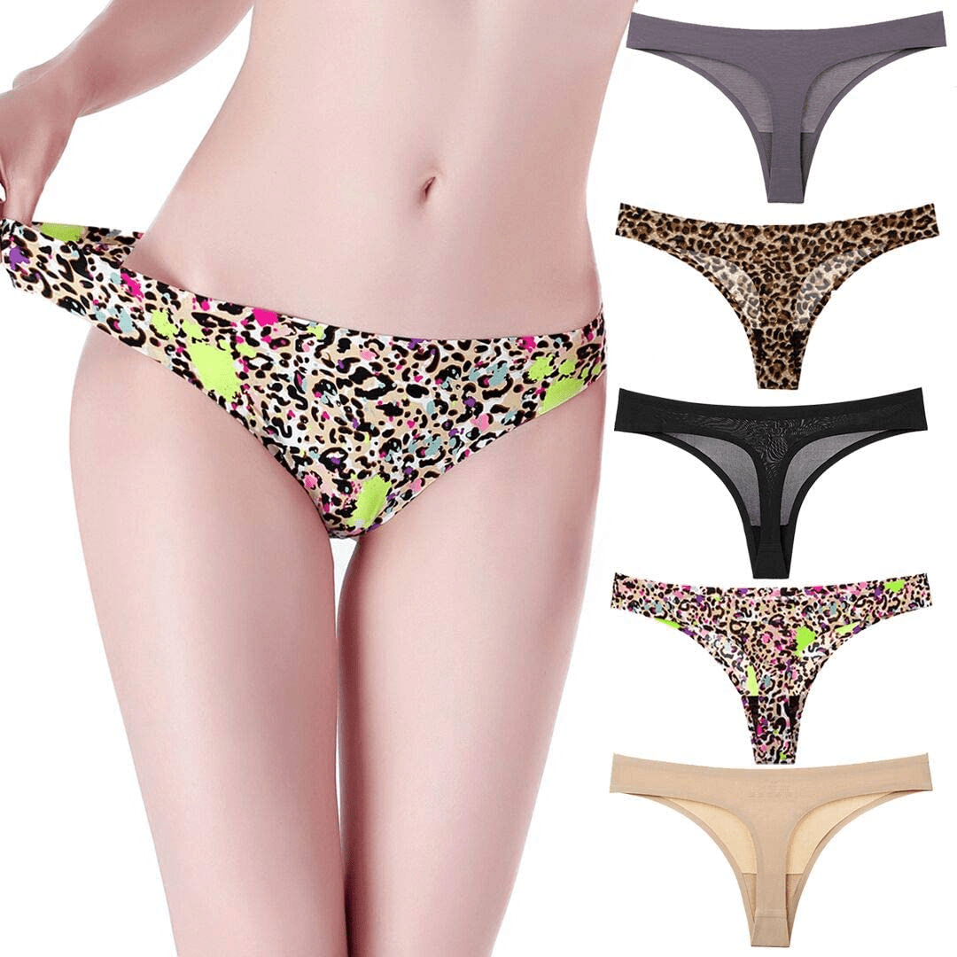 YESUBELU Seamless Underwear Women Half Back Coverage Bikini Sets for Women 4-Pack Apparel & Accessories > Clothing > Underwear & Socks > Underwear YESUBELU Thong -5 Pack Large