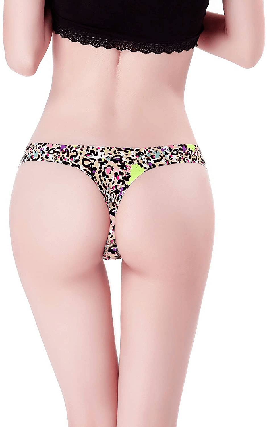 YESUBELU Seamless Underwear Women Half Back Coverage Bikini Sets for Women 4-Pack Apparel & Accessories > Clothing > Underwear & Socks > Underwear YESUBELU