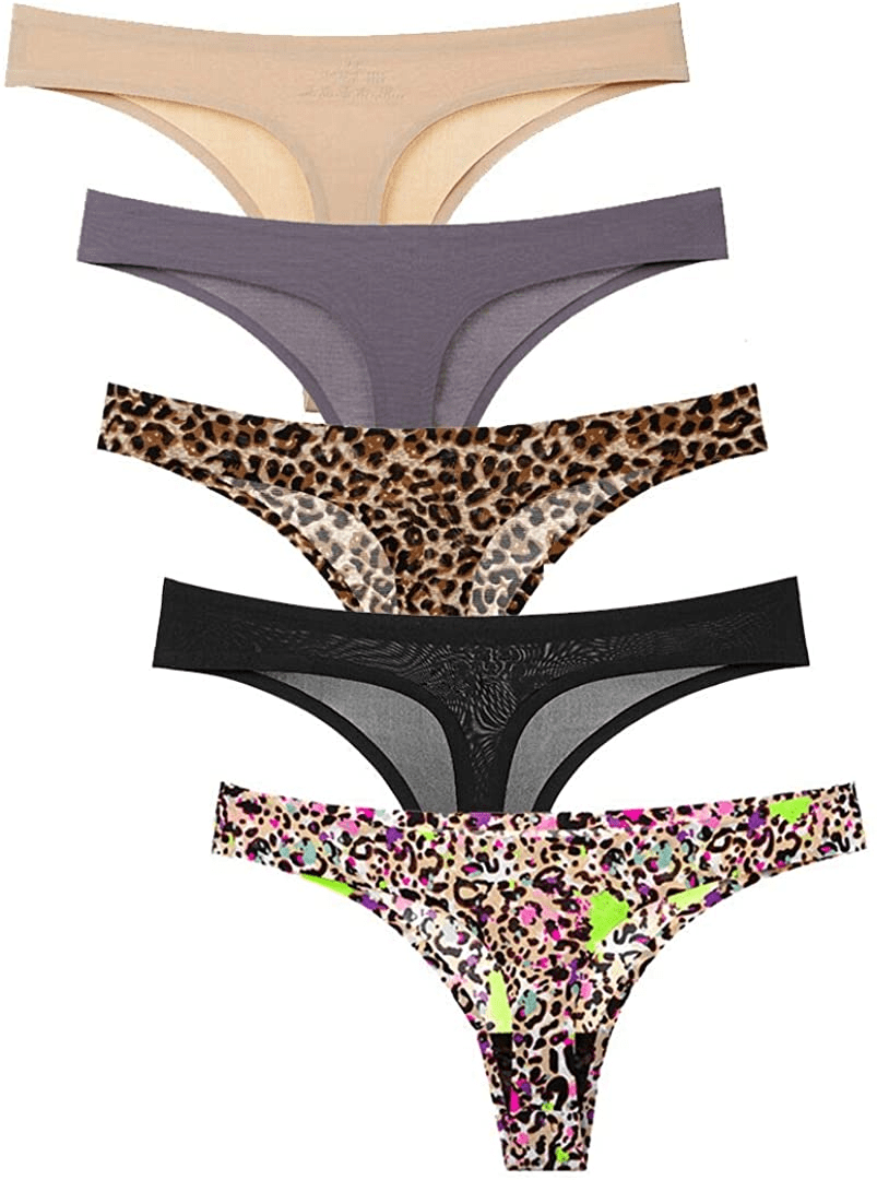 YESUBELU Seamless Underwear Women Half Back Coverage Bikini Sets for Women 4-Pack Apparel & Accessories > Clothing > Underwear & Socks > Underwear YESUBELU