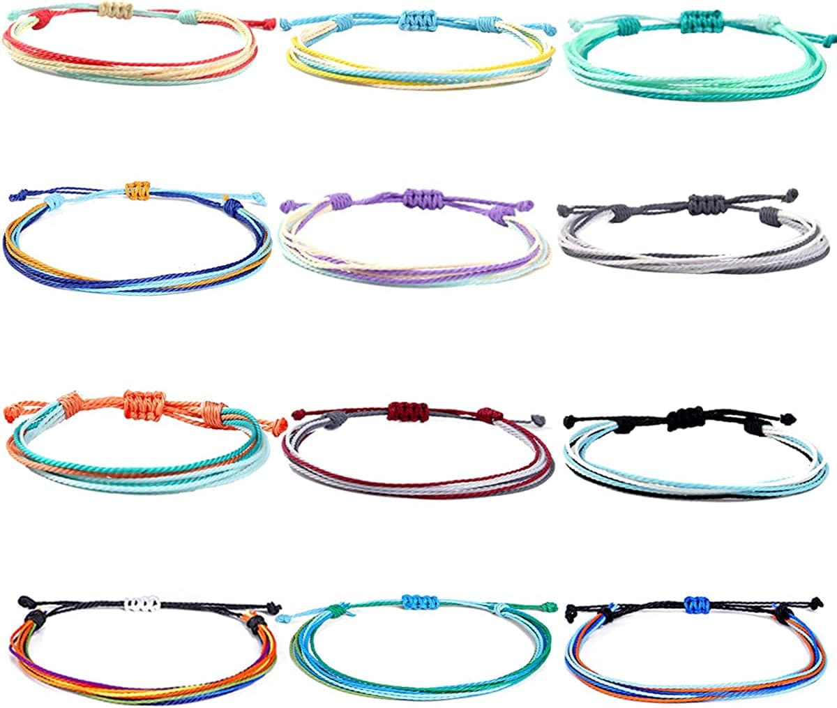 Yfstyle 12Pcs Summer Beach Surfer Wave Bracelets Adjustable Handmade Waterproof Braided String Beaded Anklets Starfish Turtle Infinity Ankle Bracelet for Women Girls Boho Jewelry for Summer-B Apparel & Accessories > Jewelry > Bracelets yfstyle 12PCSB