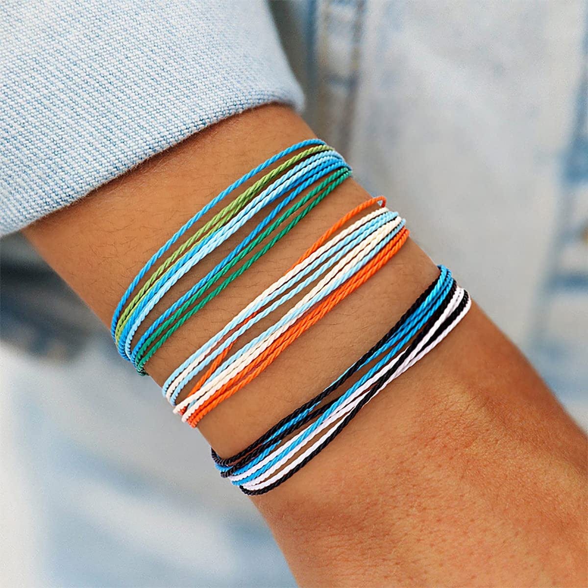 Yfstyle 12Pcs Summer Beach Surfer Wave Bracelets Adjustable Handmade Waterproof Braided String Beaded Anklets Starfish Turtle Infinity Ankle Bracelet for Women Girls Boho Jewelry for Summer-B Apparel & Accessories > Jewelry > Anklets yfstyle