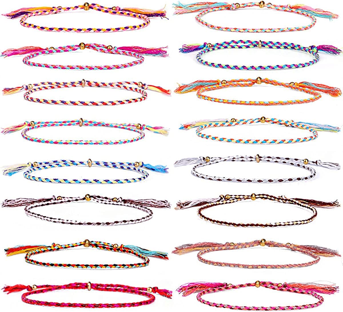 Yfstyle 12Pcs Summer Beach Surfer Wave Bracelets Adjustable Handmade Waterproof Braided String Beaded Anklets Starfish Turtle Infinity Ankle Bracelet for Women Girls Boho Jewelry for Summer-B Apparel & Accessories > Jewelry > Bracelets yfstyle 16PCS
