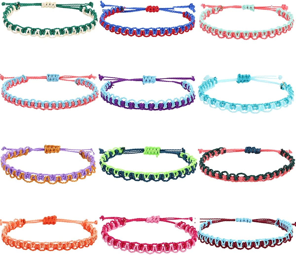 Yfstyle 12Pcs Summer Beach Surfer Wave Bracelets Adjustable Handmade Waterproof Braided String Beaded Anklets Starfish Turtle Infinity Ankle Bracelet for Women Girls Boho Jewelry for Summer-B Apparel & Accessories > Jewelry > Bracelets yfstyle 12bracelets
