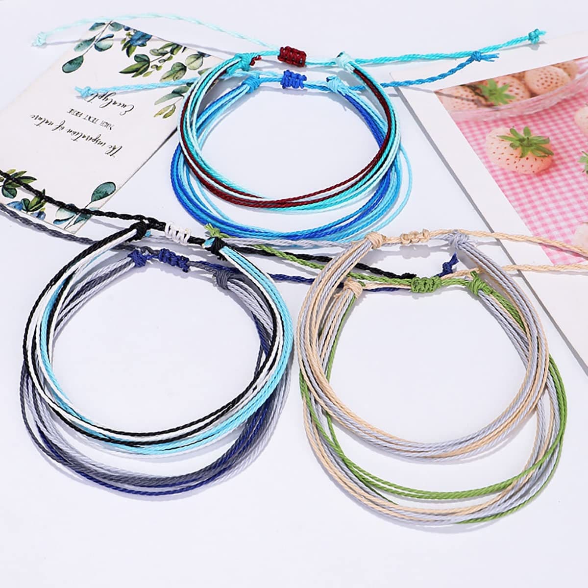 Yfstyle 12Pcs Summer Beach Surfer Wave Bracelets Adjustable Handmade Waterproof Braided String Beaded Anklets Starfish Turtle Infinity Ankle Bracelet for Women Girls Boho Jewelry for Summer-B Apparel & Accessories > Jewelry > Anklets yfstyle