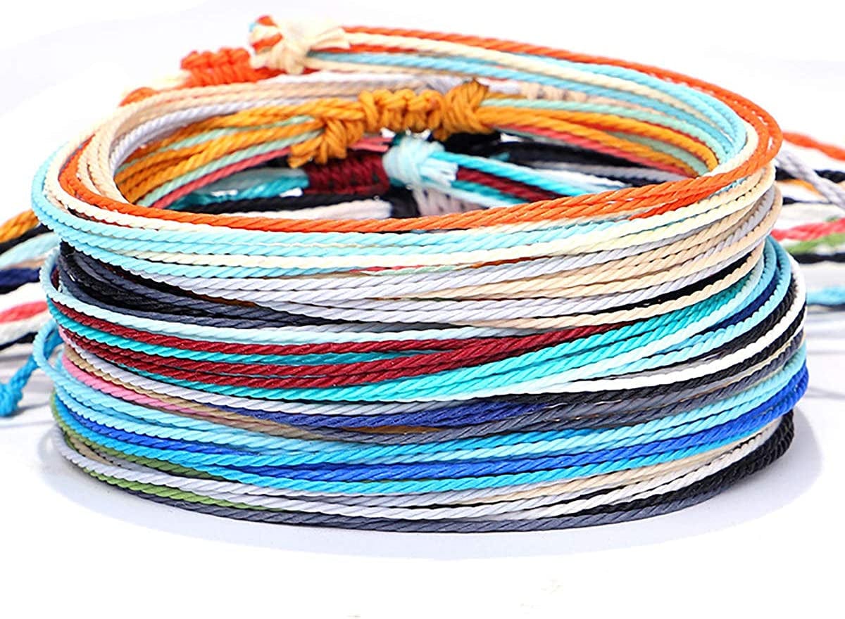 Yfstyle 12Pcs Summer Beach Surfer Wave Bracelets Adjustable Handmade Waterproof Braided String Beaded Anklets Starfish Turtle Infinity Ankle Bracelet for Women Girls Boho Jewelry for Summer-B Apparel & Accessories > Jewelry > Bracelets yfstyle