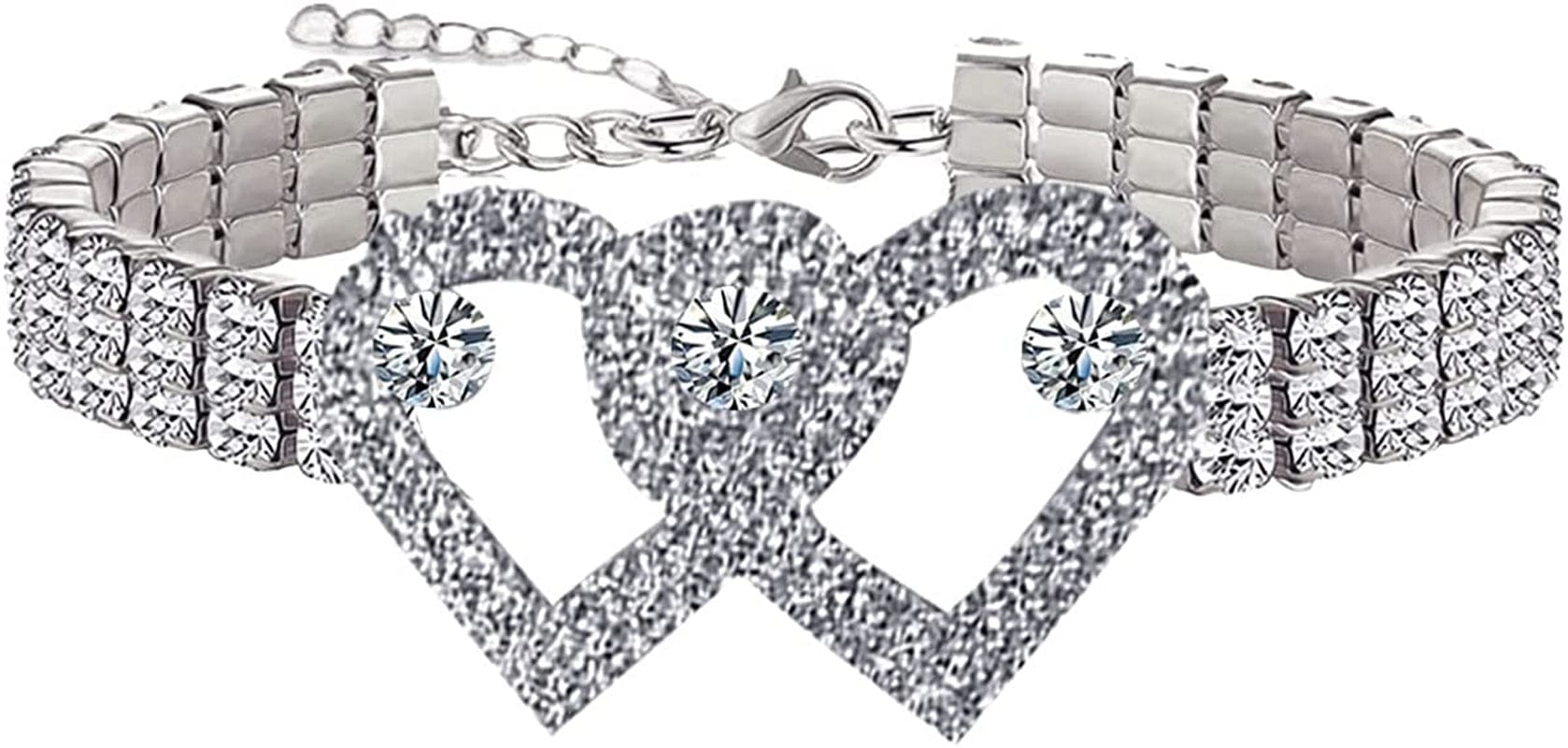 Yfstyle 3PCS Butterfly Ankle Bracelet for Women Girls Charms Butterfly Ankle Rhinestone Anklets Bulk Adjustable Layered Braided Chain Anklet for Summer Beach Apparel & Accessories > Jewelry > Anklets yfstyle silver heart