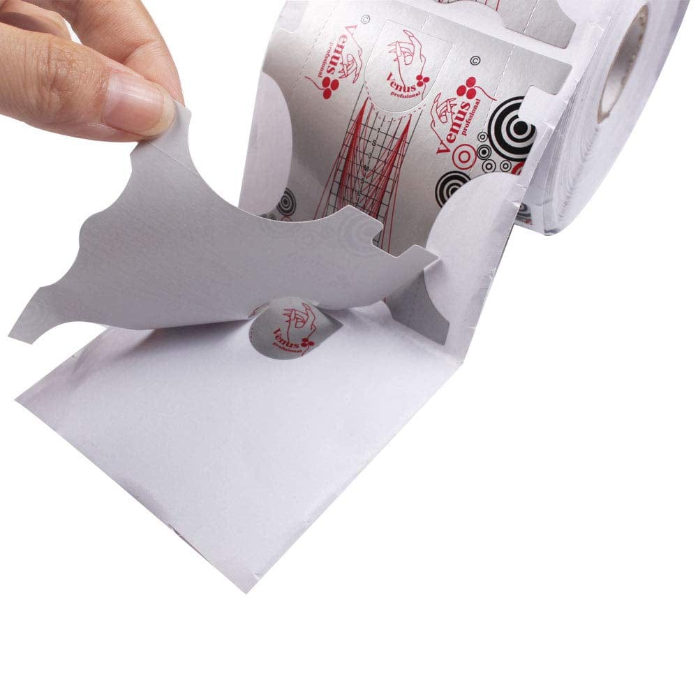 Yigo 500Pcs Nail Form, Nail Art Guide Stickers for Acrylic UV Gel Nail Tips Manicure Extension Tool (1 Roll / 500 PCS - Sliver) Health & Beauty > Personal Care > Cosmetics > Cosmetic Tools > Nail Tools yigo