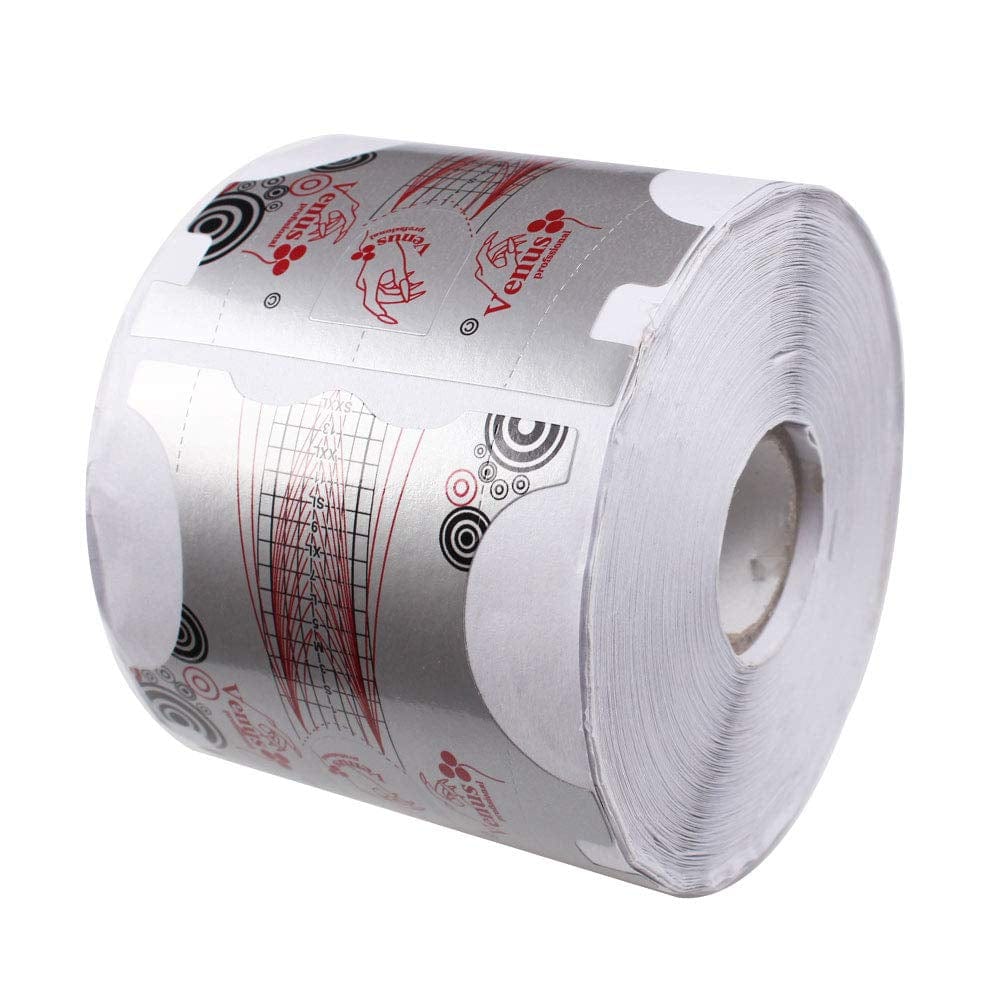 Yigo 500Pcs Nail Form, Nail Art Guide Stickers for Acrylic UV Gel Nail Tips Manicure Extension Tool (1 Roll / 500 PCS - Sliver) Health & Beauty > Personal Care > Cosmetics > Cosmetic Tools > Nail Tools yigo