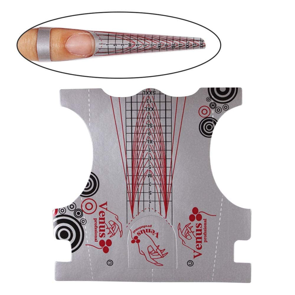 Yigo 500Pcs Nail Form, Nail Art Guide Stickers for Acrylic UV Gel Nail Tips Manicure Extension Tool (1 Roll / 500 PCS - Sliver) Health & Beauty > Personal Care > Cosmetics > Cosmetic Tools > Nail Tools yigo