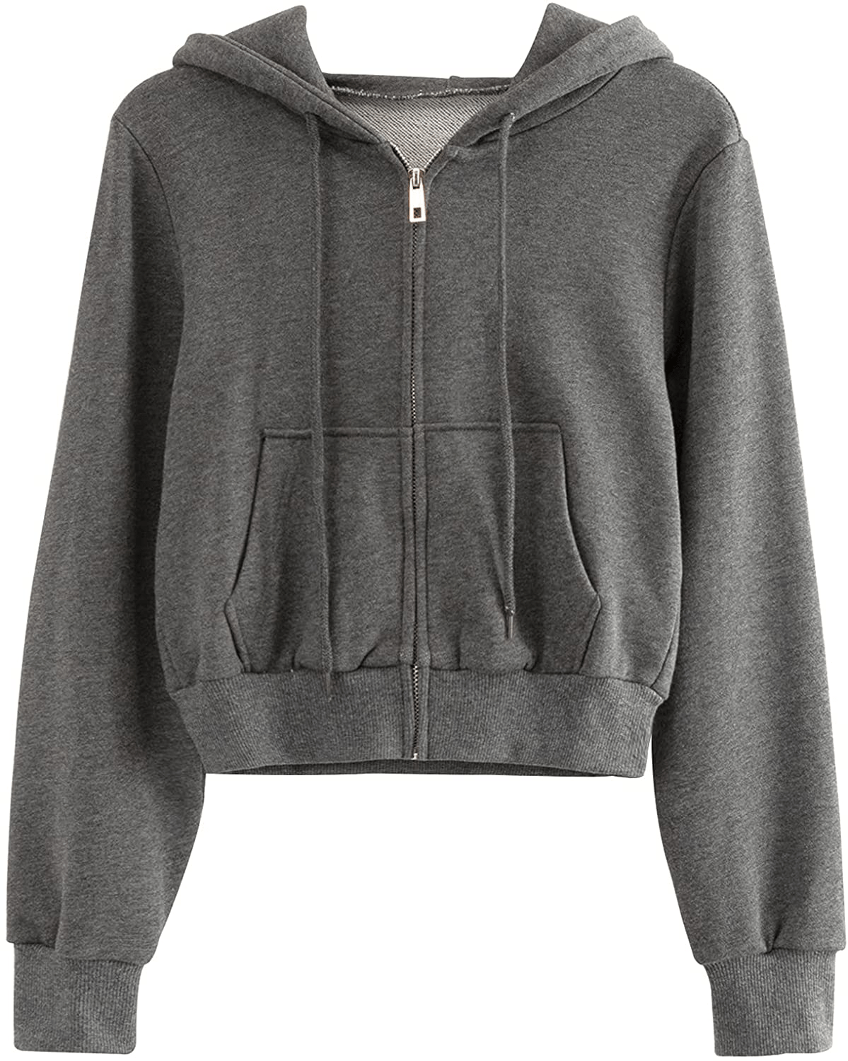 Yimoon Women'S Casual Workout Long Sleeve Crop Tops Zip up Hoodies Sweatshirts Apparel & Accessories > Clothing > Activewear Kylie Max