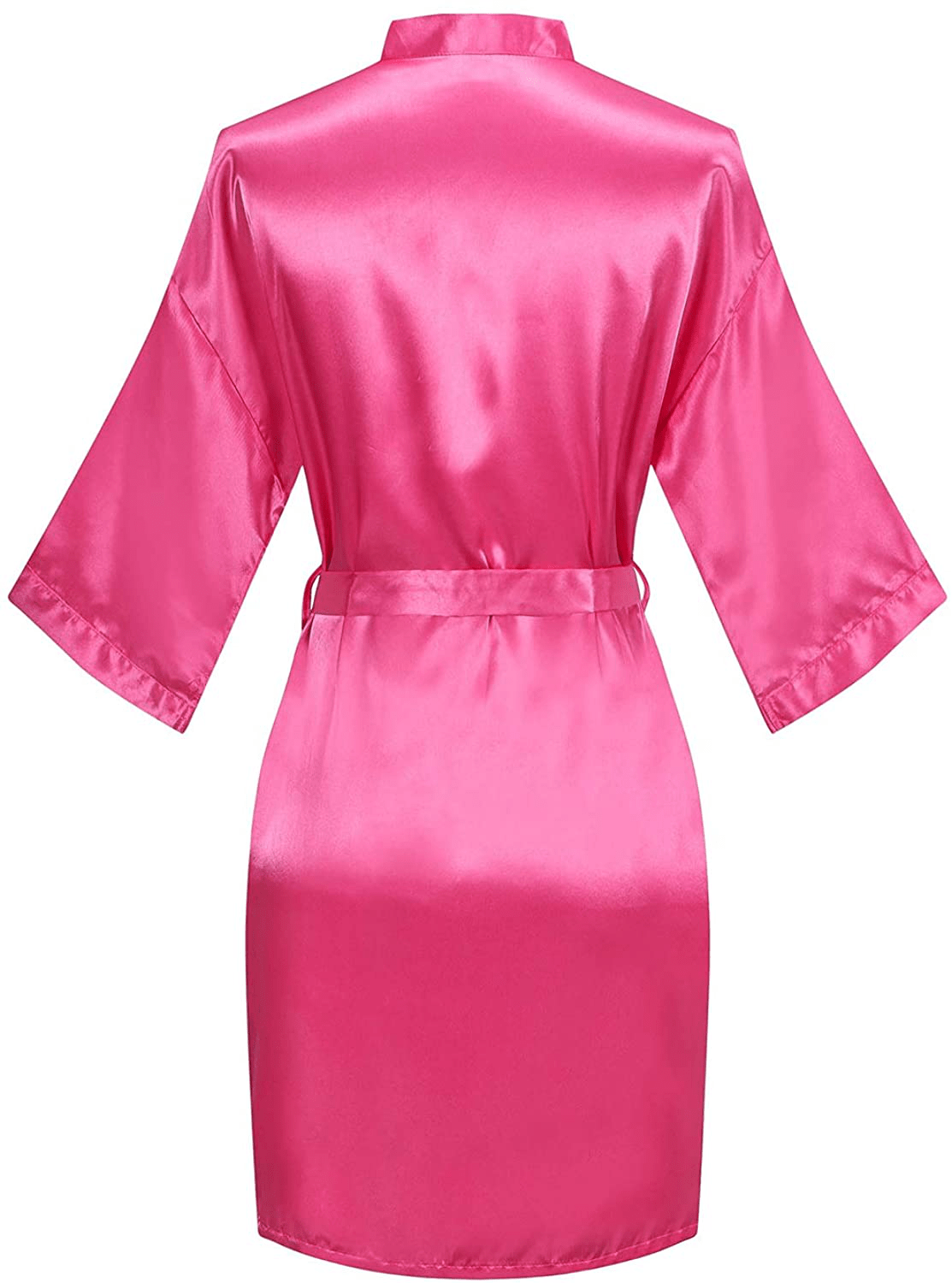 YINGER Womens Satin Kimono Robe V Neck Bridesmaid Bathrobe Wedding Party Loungewear Short XS-XXL Apparel & Accessories > Clothing > Sleepwear & Loungewear > Robes BeingYoung