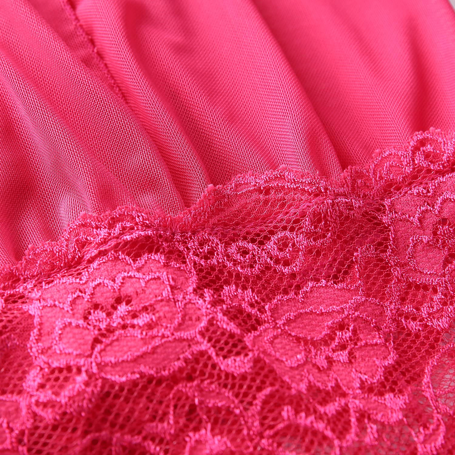 Yinggeli Womens plus Size Lingerie V Neck Lace Sexy Babydoll Sleepwear S-3XL Apparel & Accessories > Clothing > Underwear & Socks > Lingerie Kylie Max