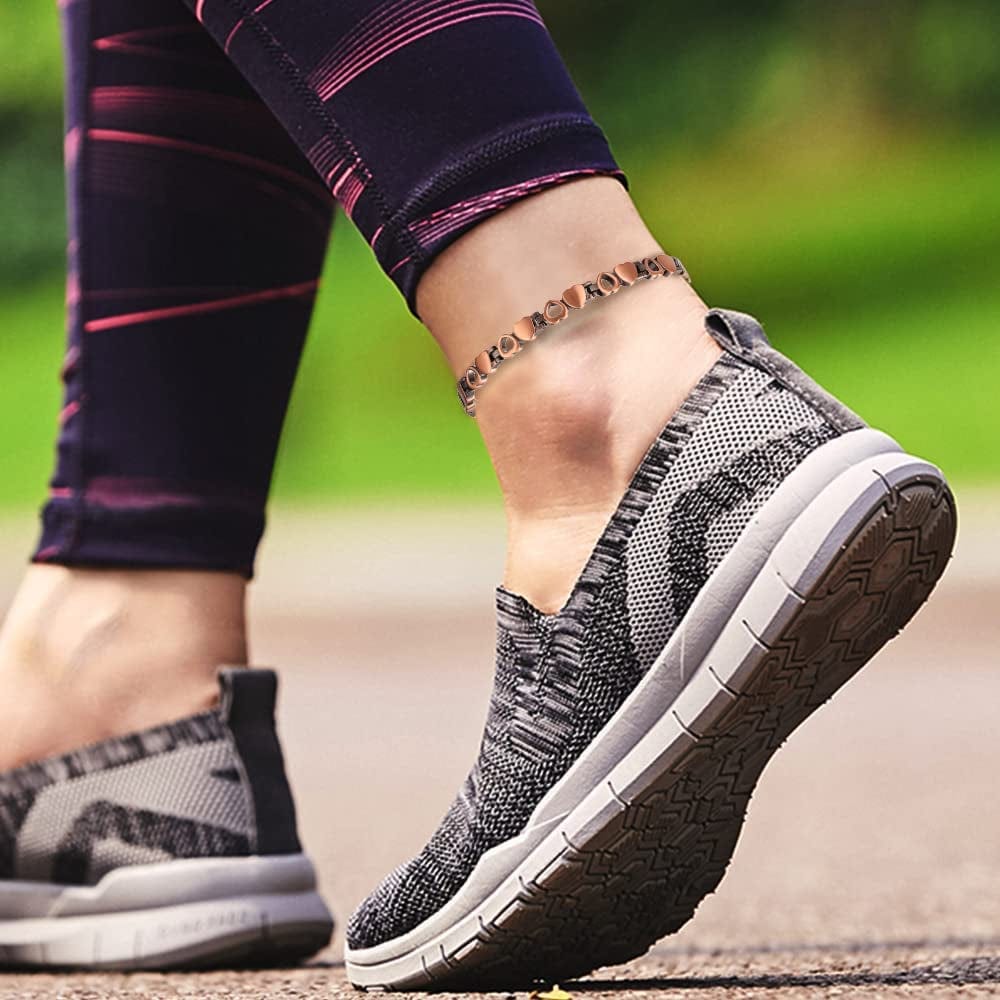 YINOX Copper Ankle Bracelet for Women, Magnetic Therapy Anklet for Arthritis Pain Relief with 12 Magnets Jewelry Gift Apparel & Accessories > Jewelry > Anklets Generic