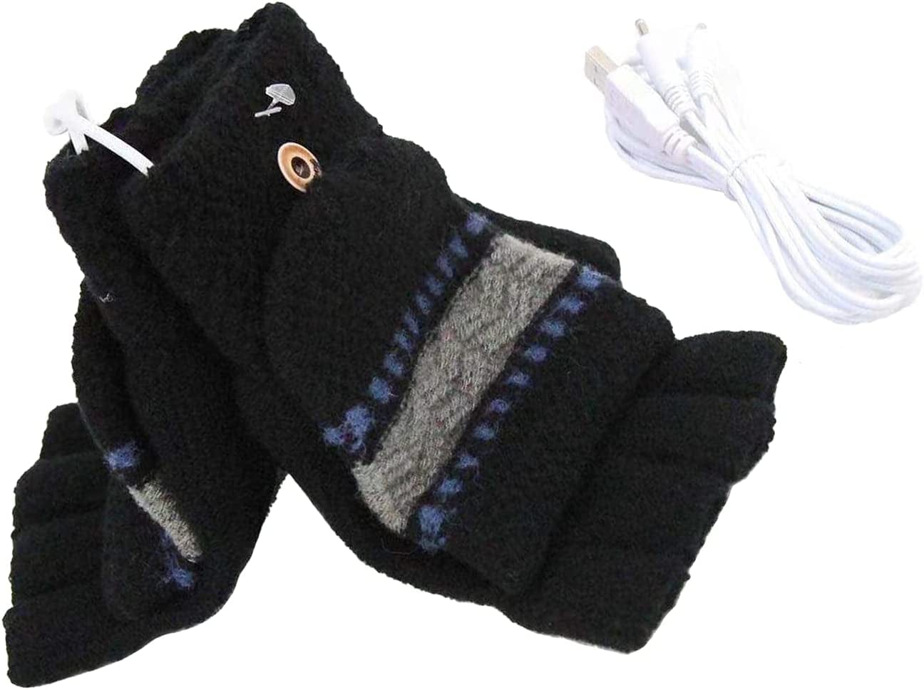 Yinuoday USB Heated Gloves Mitten Unisex Winter Hands Warm Laptop Gloves Womens& Mens Apparel & Accessories > Clothing Accessories > Gloves & Mittens Yinuoday
