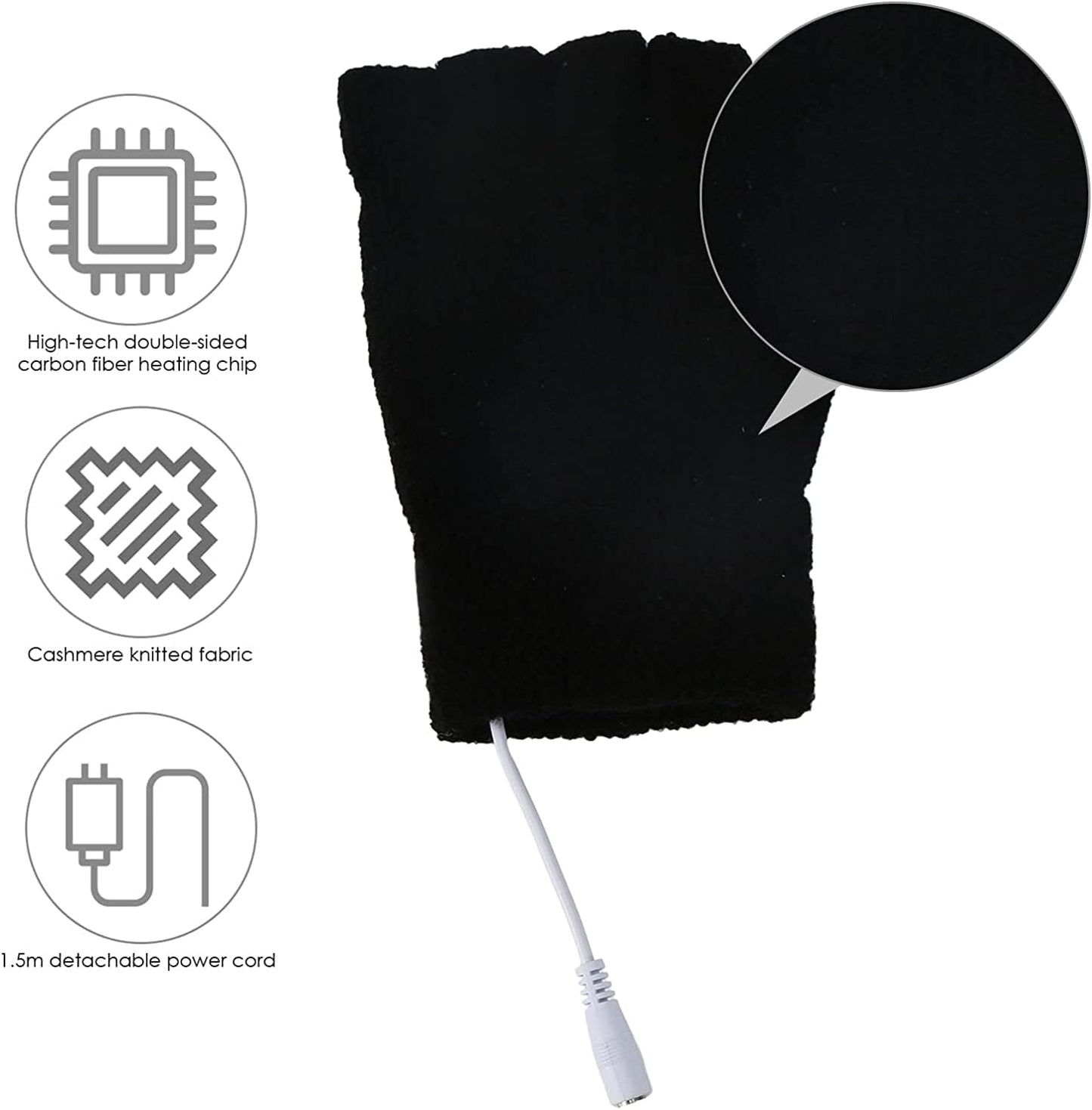 Yinuoday USB Heated Gloves Mitten Unisex Winter Hands Warm Laptop Gloves Womens& Mens Apparel & Accessories > Clothing Accessories > Gloves & Mittens Yinuoday