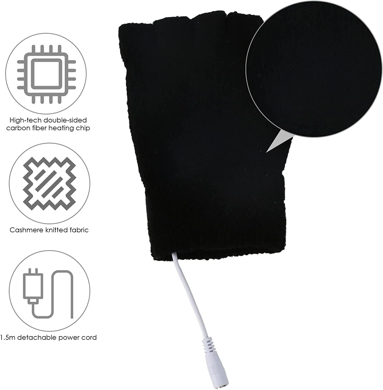 Yinuoday USB Heated Gloves Mitten Unisex Winter Hands Warm Laptop Gloves Womens& Mens Apparel & Accessories > Clothing Accessories > Gloves & Mittens Yinuoday