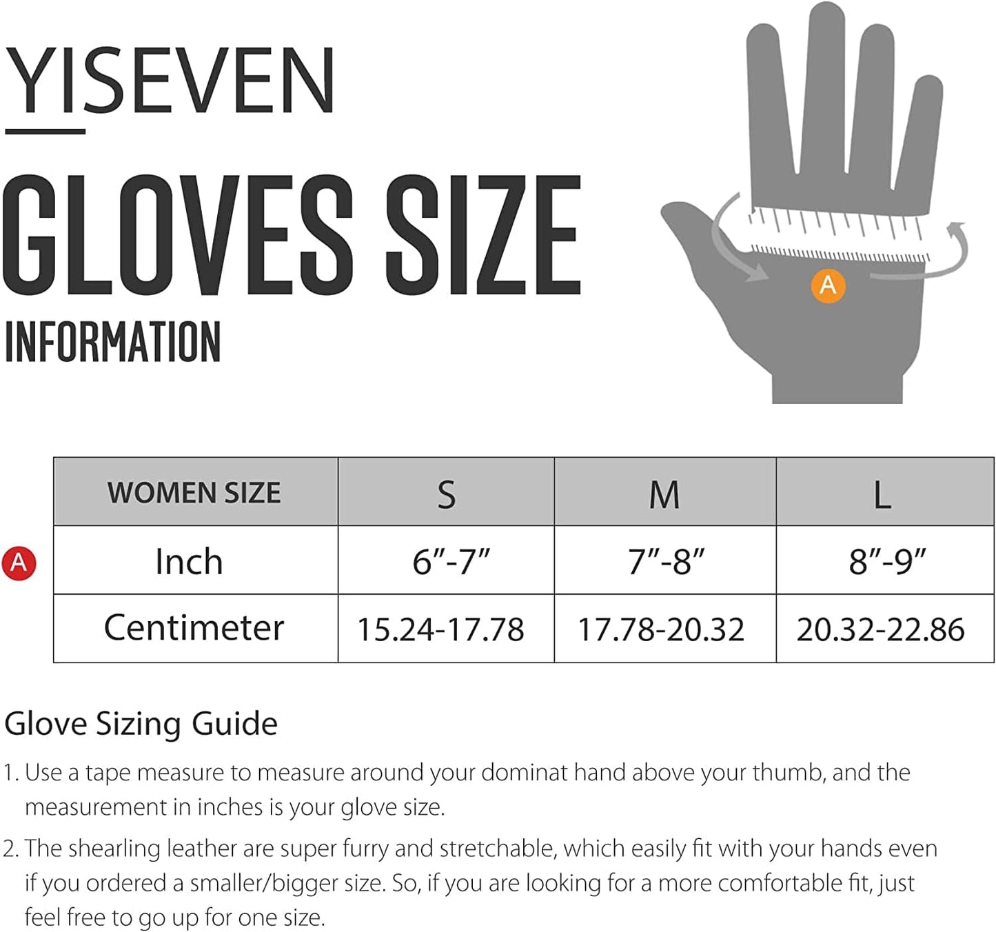 YISEVEN Women'S Rugged Sheepskin Shearling Mitten Sherpa Gloves Fur Cuff Apparel & Accessories > Clothing Accessories > Gloves & Mittens YISEVEN