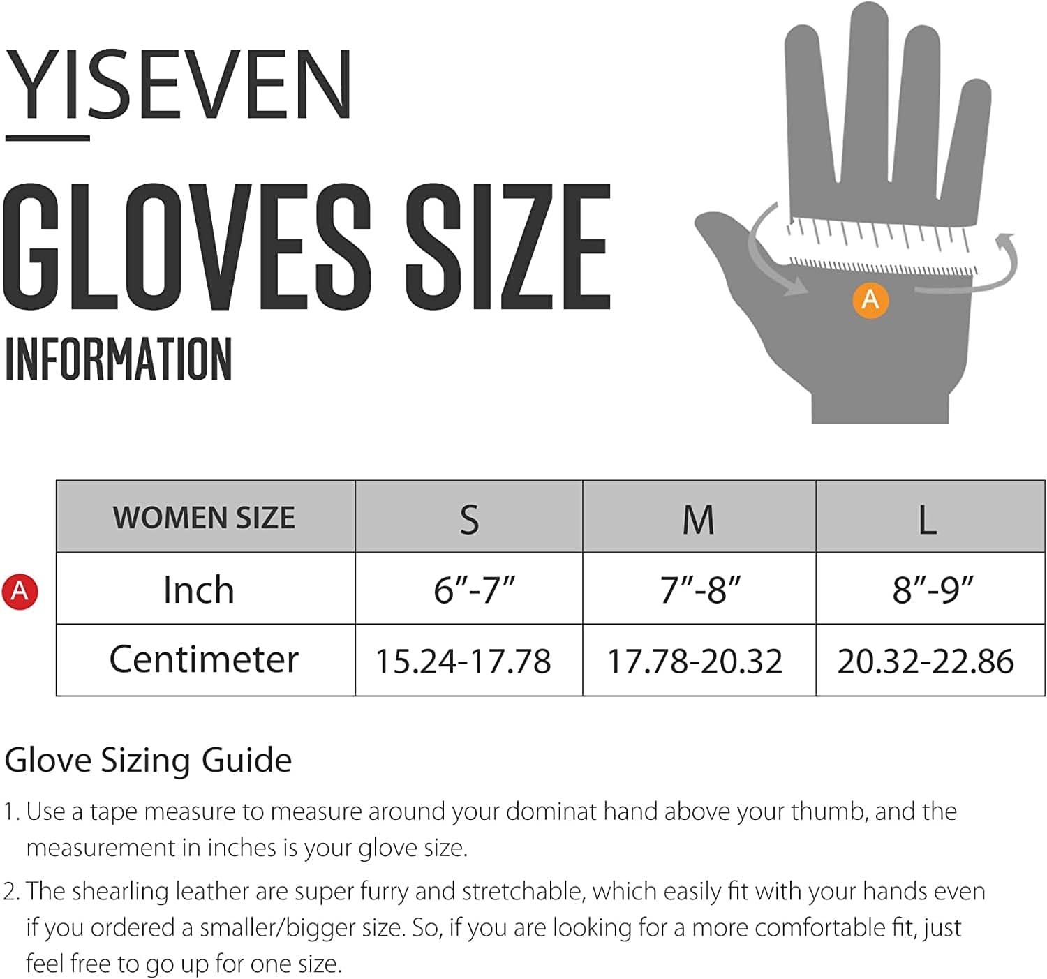 YISEVEN Women'S Rugged Sheepskin Shearling Mitten Sherpa Gloves Fur Cuff Apparel & Accessories > Clothing Accessories > Gloves & Mittens YISEVEN