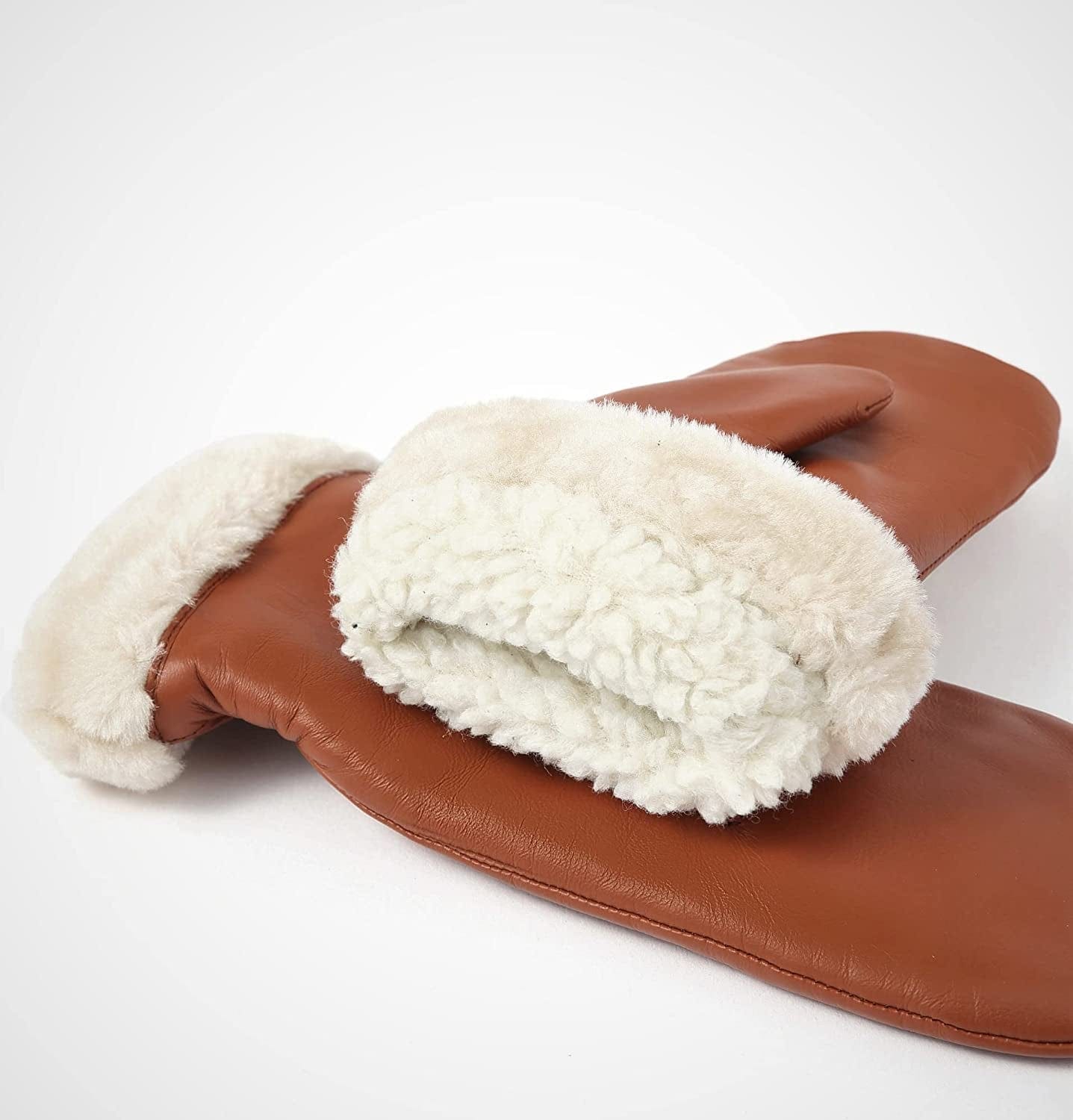 YISEVEN Women'S Winter Genuine Leather Gloves Mittens Apparel & Accessories > Clothing Accessories > Gloves & Mittens Charm Leather Fashion Company