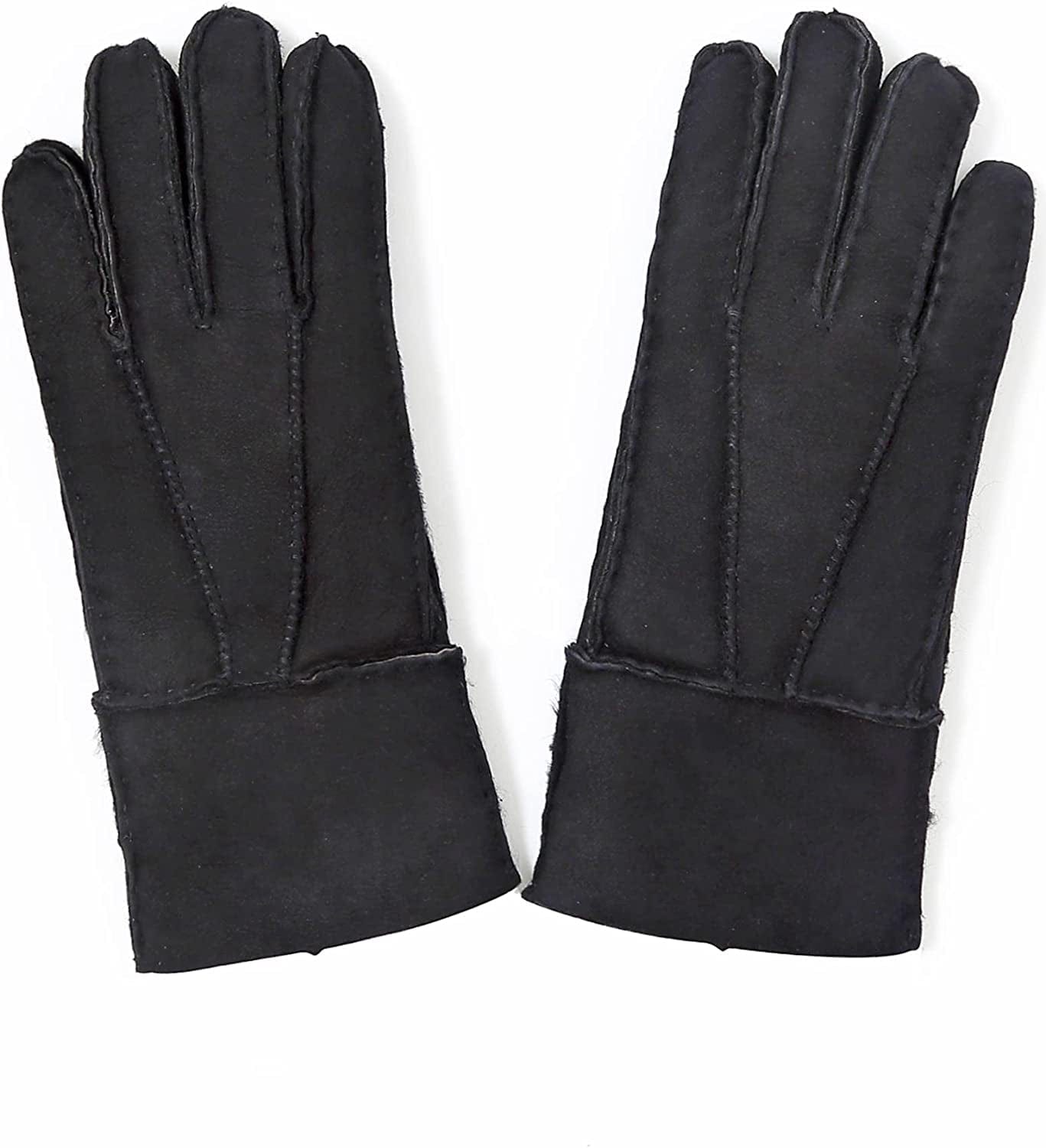 YISEVEN Women'S Winter Sheepskin Shearling Leather Gloves Mittens Two Points Apparel & Accessories > Clothing Accessories > Gloves & Mittens Charm Leather Fashion Company