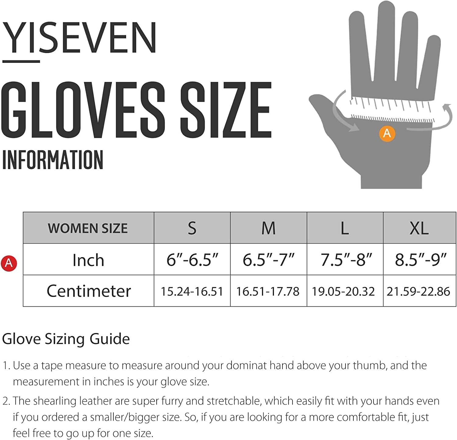 YISEVEN Women'S Winter Sheepskin Shearling Leather Gloves Mittens Two Points Apparel & Accessories > Clothing Accessories > Gloves & Mittens Charm Leather Fashion Company