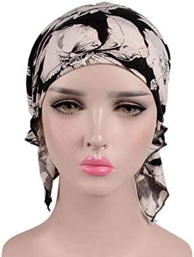 Yiyi Operation Women'S Pre Tied Bandana Turban Head Scarf Chemo Beanie Headwraps Headwear Hair Hair Loss Apparel & Accessories > Clothing Accessories > Headwear YiYi Operation