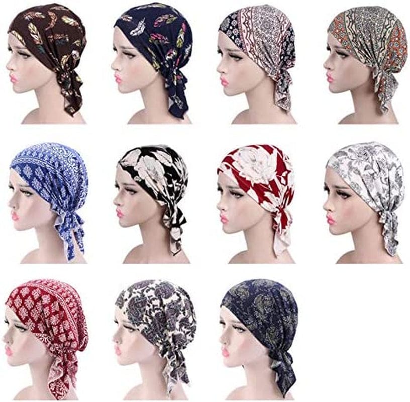Yiyi Operation Women'S Pre Tied Bandana Turban Head Scarf Chemo Beanie Headwraps Headwear Hair Hair Loss Apparel & Accessories > Clothing Accessories > Headwear YiYi Operation