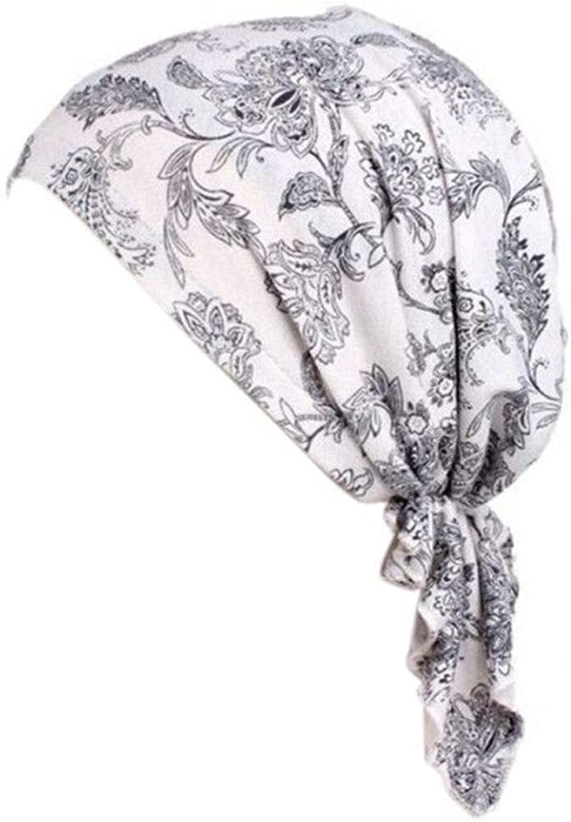 Yiyi Operation Women'S Pre Tied Bandana Turban Head Scarf Chemo Beanie Headwraps Headwear Hair Hair Loss Apparel & Accessories > Clothing Accessories > Headwear YiYi Operation Black Leaves