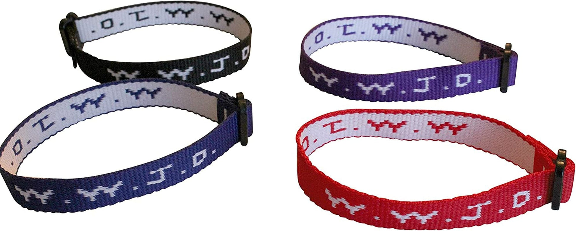 Yleena 12 WWJD Bracelets - What Would Jesus Do Woven Wristbands per Pack - Religious Christian WWJD Bracelet for Fundraisers Red, Blue, Black and Purple Colors Perfect for Men Women Boys and Girls Apparel & Accessories > Jewelry > Bracelets Yleena