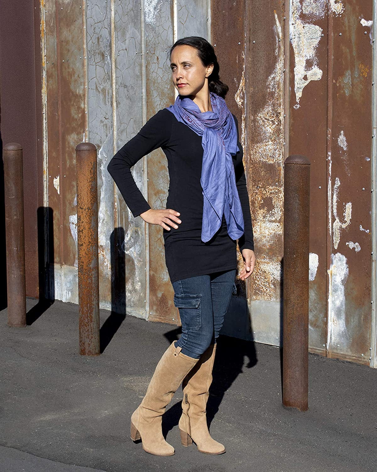 Yoga Scarf Meditation Shawl Large Wrap Hindu Prayer Stole OM Print Apparel & Accessories > Clothing Accessories > Scarves & Shawls Ram Nami