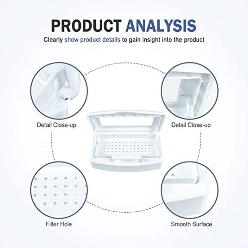 Yoleshy Professional Plastic Sterilizing Tray,Clean Sterilizer Box Storage Organizer for Nail,Tweezers,Hair Salon,Spa & Cutter Manicure Equipment-Nail Art Tool Health & Beauty > Personal Care > Cosmetics > Cosmetic Tools > Nail Tools YoleShy