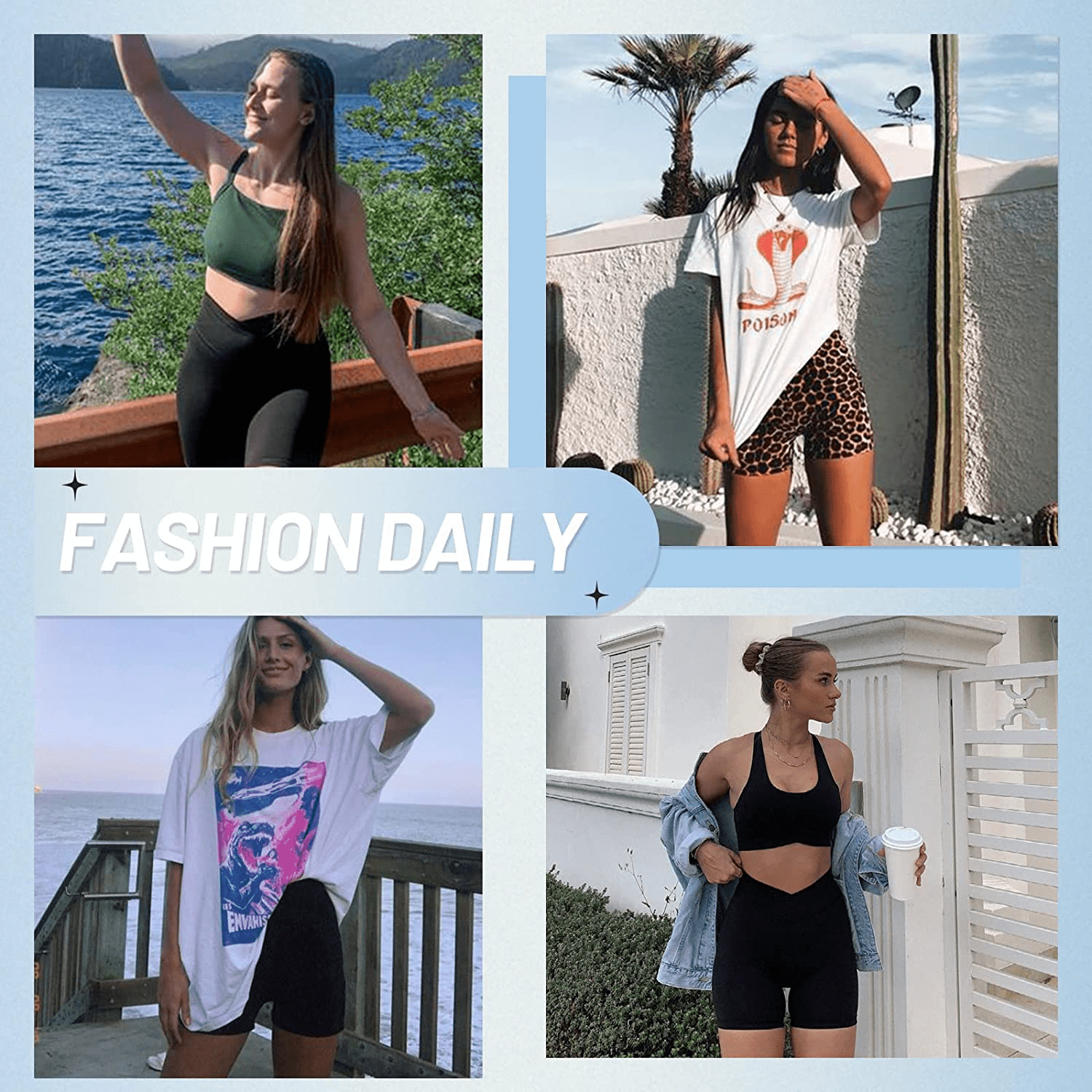 YOLIX 3 Pack Buttery Soft Biker Shorts for Women – 8" High Waisted Yoga Workout Athletic Sports Shorts Apparel & Accessories > Clothing > Shorts Kylie Max