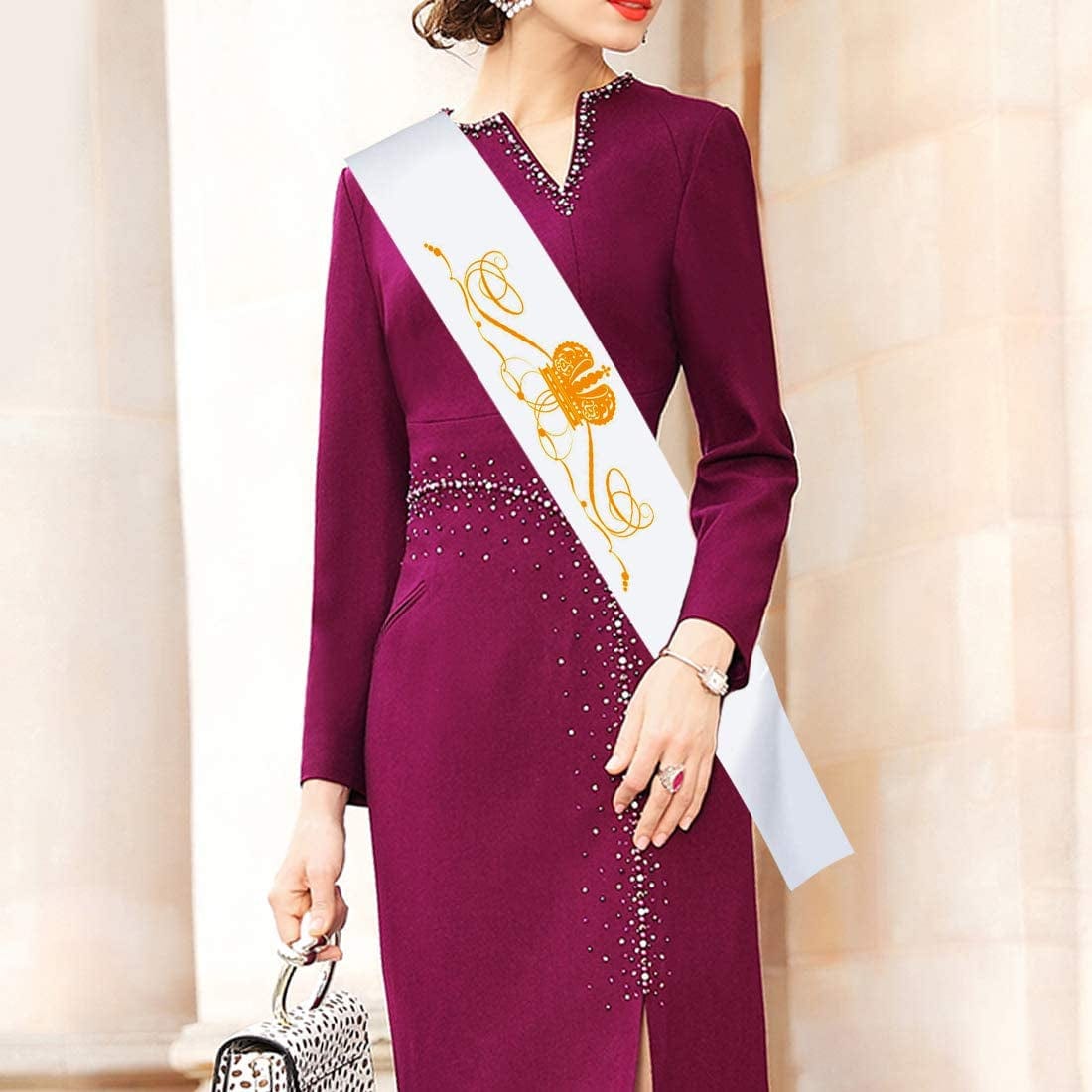 Yolyoo 16 Pack Blank Satin Sash Party Pageant Stain Sash DIY Plain Sash Party Accessory for Wedding, Beauty Pageant, Hen Party, White Apparel & Accessories > Clothing Accessories > Sashes Yolyoo