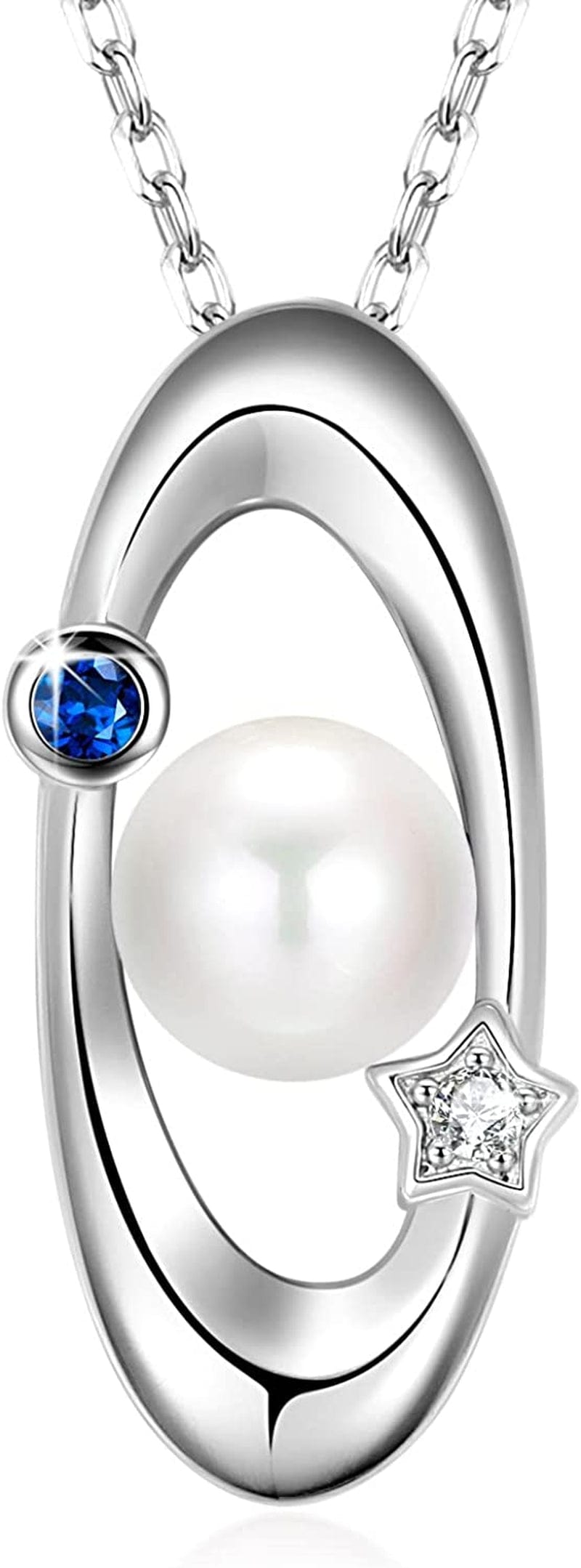 Yosikcaes 925 Sterling Silver Cross Necklaces for Women with 18K White Gold Vermeil and 5A Zirconia, Birthday Anniversary Christmas Jewelry Gift for Women Galaxy