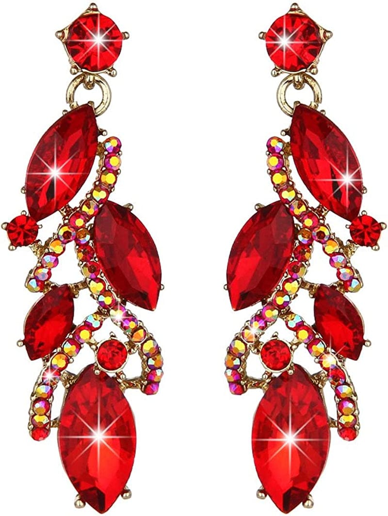 Youfir Women'S Elegant Austrian Crystal Necklace and Earrings Jewelry Set for Wedding Dress