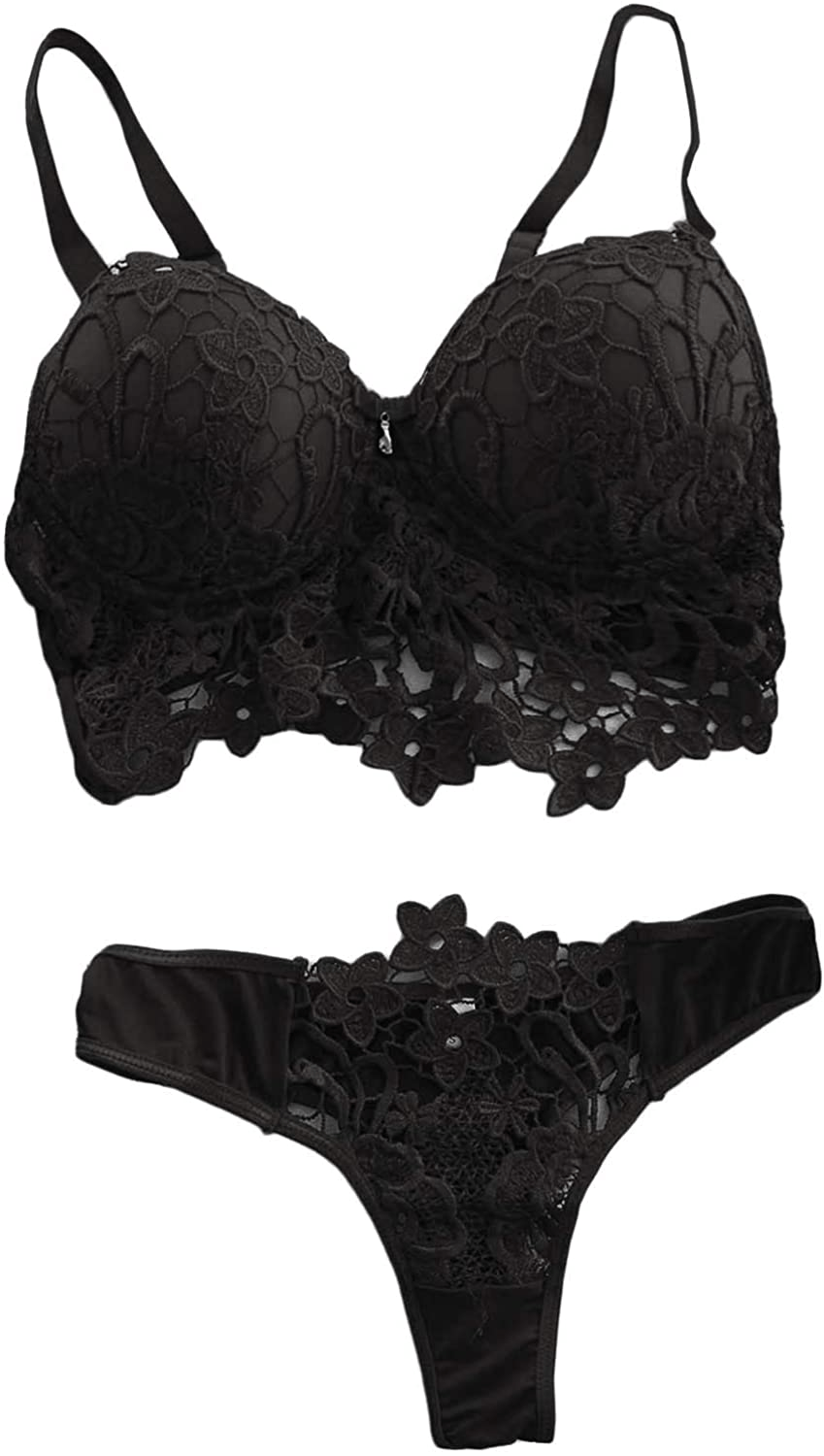 Youmymine Pleated Lingerie for Women Nightgowns Naughty Sleepwear Embroidery Lace Trim Babydoll Chemise Set Apparel & Accessories > Clothing > Underwear & Socks > Lingerie Youmymine&01