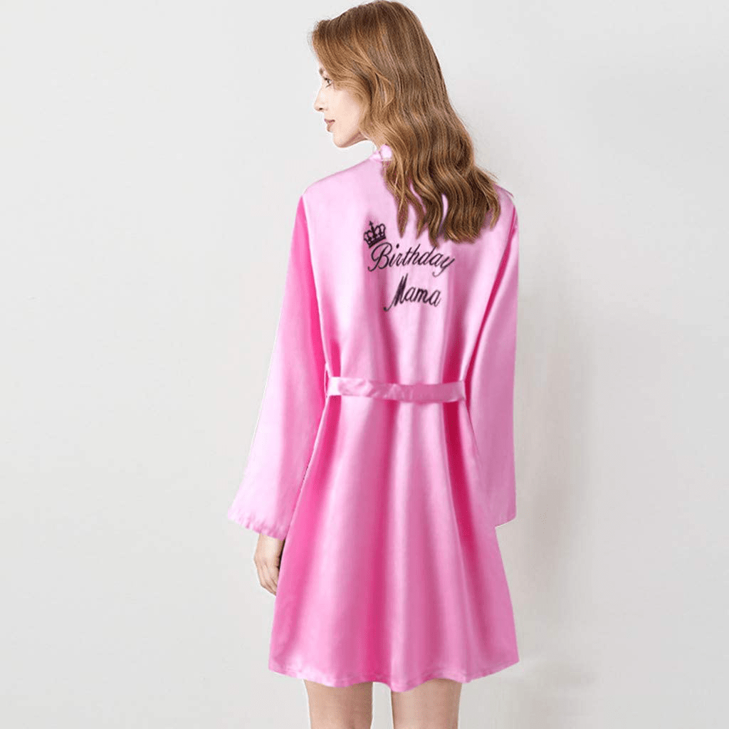 Youmymine Toddler Baby Kids' Satin Kimono Robe Bathrobe Nightgown Sleepwear for Spa Party Wedding Birthday Apparel & Accessories > Clothing > Sleepwear & Loungewear > Robes Kylie Max