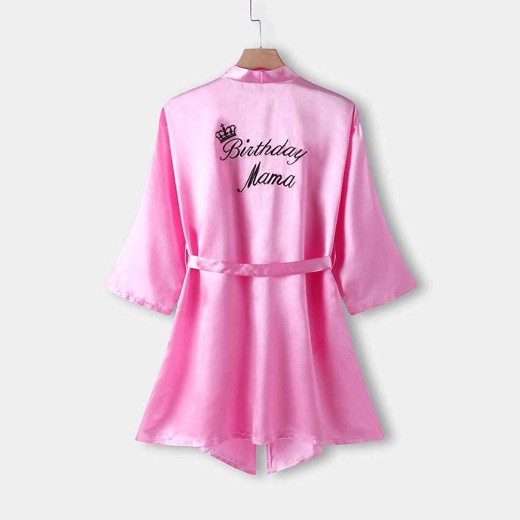 Youmymine Toddler Baby Kids' Satin Kimono Robe Bathrobe Nightgown Sleepwear for Spa Party Wedding Birthday Apparel & Accessories > Clothing > Sleepwear & Loungewear > Robes Kylie Max