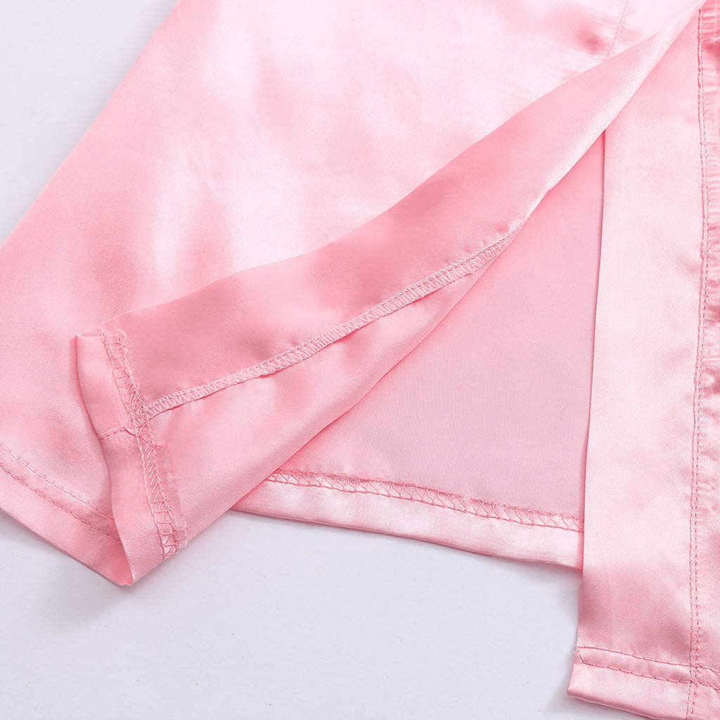 Youmymine Toddler Baby Kids' Satin Kimono Robe Bathrobe Nightgown Sleepwear for Spa Party Wedding Birthday Apparel & Accessories > Clothing > Sleepwear & Loungewear > Robes Kylie Max