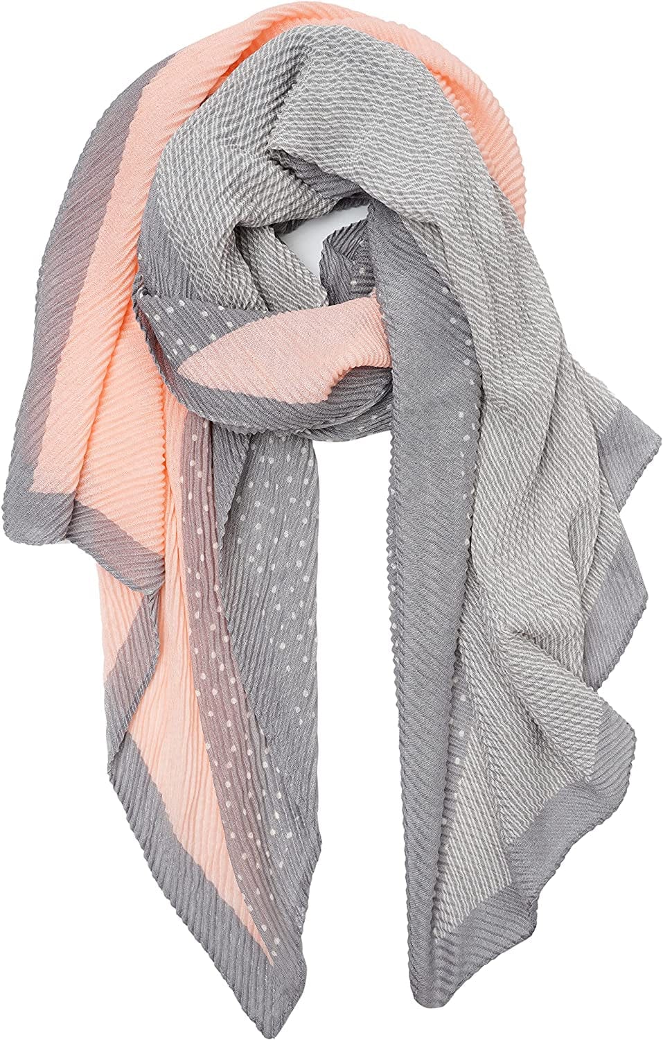 YOUR SMILE Ladies/Women'S Lightweight Floral Print/Solid Color Mixture Shawl Scarf for Spring Summer Season Apparel & Accessories > Clothing Accessories > Scarves & Shawls YOUR SMILE 106