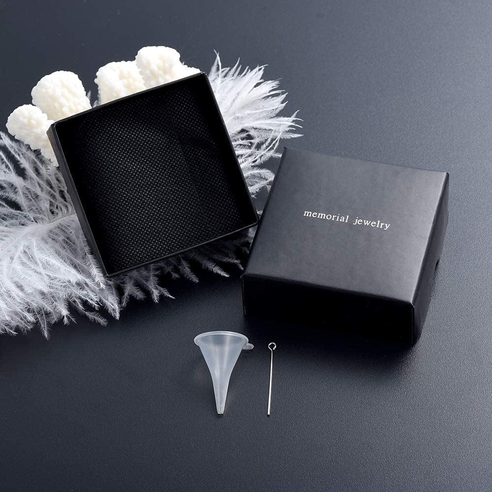 Your Wings Were Ready, but My Heart Was Not Stainless Steel Carved Locket Cremation Urn Necklace for Pet Dog Cats